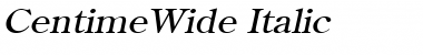 CentimeWide Italic Font