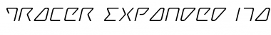 Tracer Expanded Italic Font