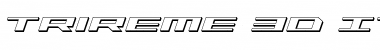 Trireme 3D Italic Font