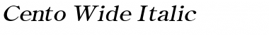 Cento Wide Italic Font