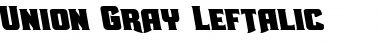 Union Gray Leftalic Font