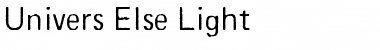 Univers Else Light Font