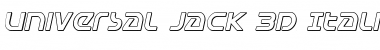 Universal Jack 3D Italic Italic Font