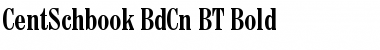 CentSchbook BdCn BT Bold Font
