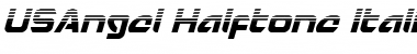 USAngel Halftone Italic Font