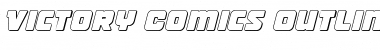 Victory Comics Outline Semi-Italic Font