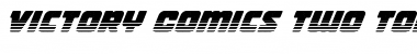 Victory Comics Two-Tone Italic Italic Font