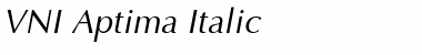 VNI Aptima Italic Font