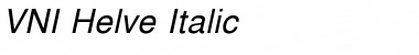 VNI Helve Italic Font