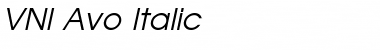 VNI-Avo Italic Font