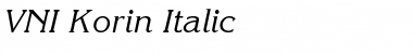 VNI-Korin Italic Font