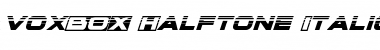 Download voxBOX Halftone Italic Font