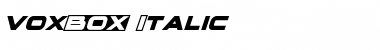 voxBOX Italic Italic Font