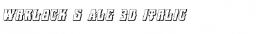 Download Warlock's Ale 3D Italic Font