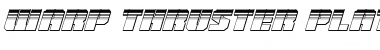 Warp Thruster Platinum Italic Font
