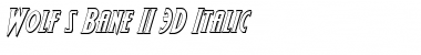 Wolf's Bane II 3D Italic Font