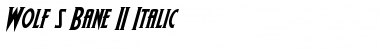 Wolf's Bane II Italic Font