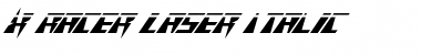 X-Racer Laser Italic Font