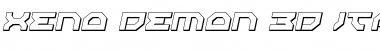 Xeno-Demon 3D Italic Font