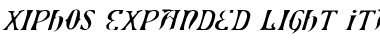 Xiphos Expanded Light Italic Font