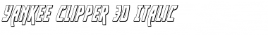 Yankee Clipper 3D Italic Font