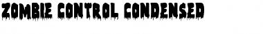 Zombie Control Condensed Condensed Font