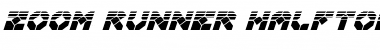 Zoom Runner Halftone Italic Italic Font