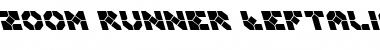 Zoom Runner Leftalic Italic Font