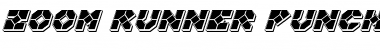 Zoom Runner Punch Italic Italic Font