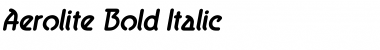 Aerolite Bold Italic Regular Font