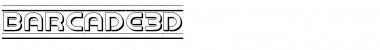 Barcade 3D Regular Font