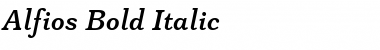 Alfios Bold Italic Font