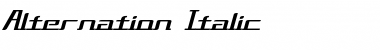 Alternation Italic Font