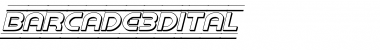 Barcade 3D Italic Font