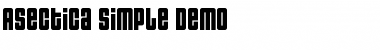Asectica Simple Demo Font