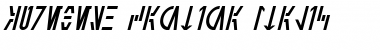 Aurebesh Cantina Italic Font