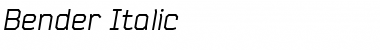 Bender Italic Font
