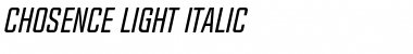 Chosence Light Italic Font