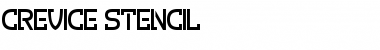 Crevice Stencil Regular Font