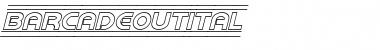 Barcade Outline Italic Font