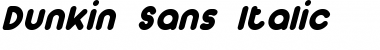 Dunkin Sans Italic Font