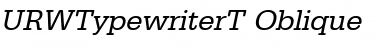 URWTypewriterT Font
