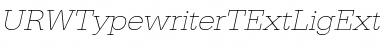 URWTypewriterTExtLigExtWid Oblique Font