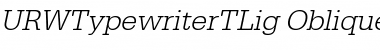 URWTypewriterTLig Font