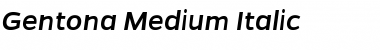 Gentona Medium Italic Font