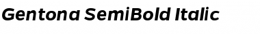 Download Gentona SemiBold Italic Font