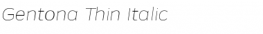 Gentona Thin Italic Font