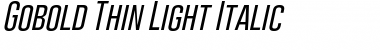 Gobold Thin Light Italic Font