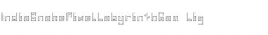 India Snake Pixel Labyrinth Gam Light Font