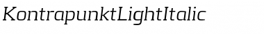 Kontrapunkt Light Italic